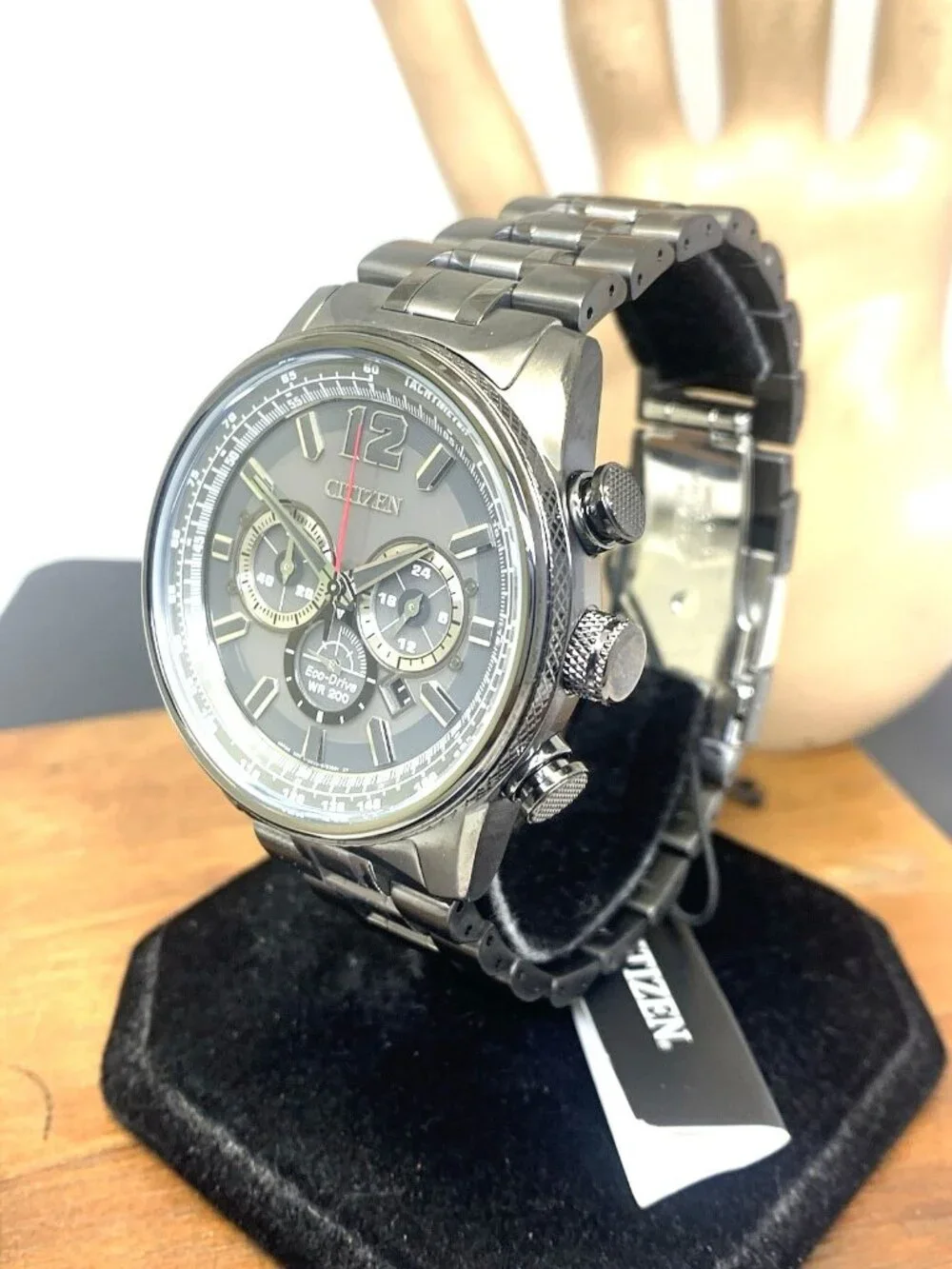 Citizen Men's Watch Nighthawk CA4377-53H Eco-Drive Chronograph Gray Gunmetal